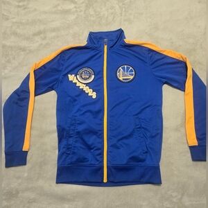 Golden State Warriors Mens NBA VTG Varsity Track And Field Full Zip Jacket  Sz S
